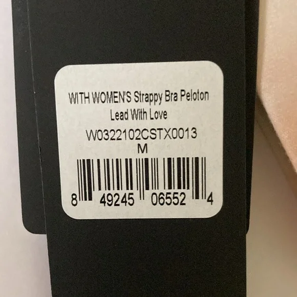 Peloton WITH Strappy Sports Bra Lead With Love Rainbow Tie Dye Size M - Picture 3 of 8